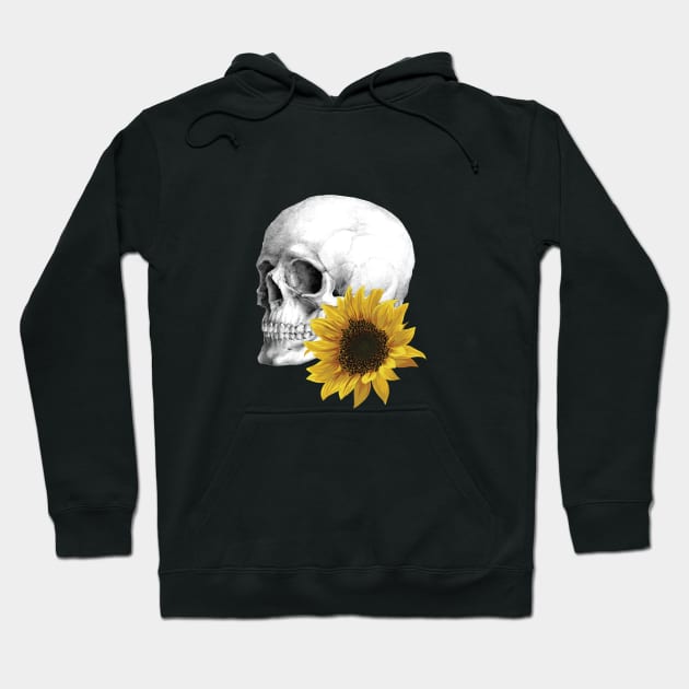 Sunflower Skull Hoodie by scaredmuffin